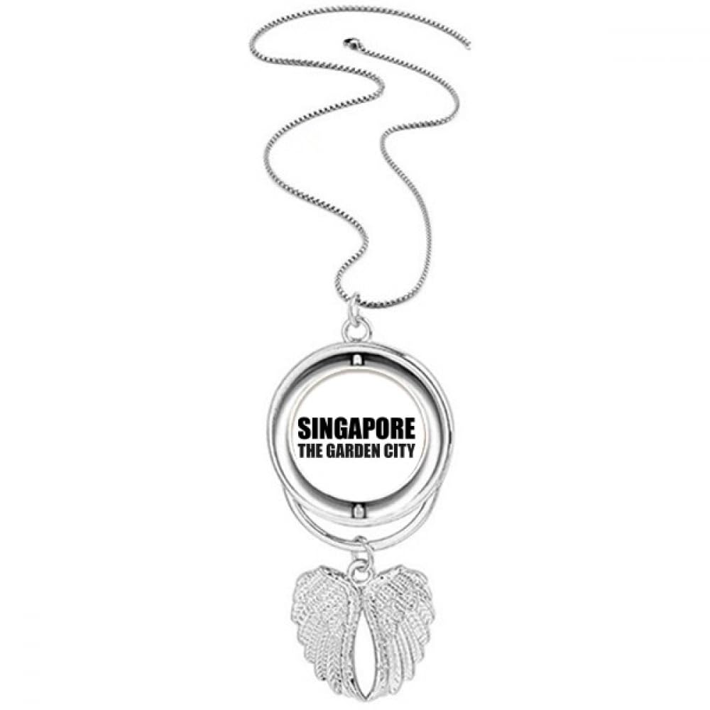 Pendentif Singapour ailes d'ange rotatives à mécanisme cinétique fluide