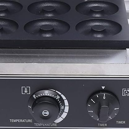 1550W Elektrische 6pcs Donut Maker Donutzubereiter Nachtisch Maker Kommerziell Neue groß Runde Donut Maschine DHL – Bild 6
