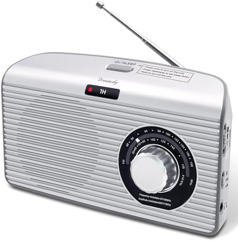 Amazon.com: Audiocrazy Portable Radio AM FM with Bluetooth,Built-in ...