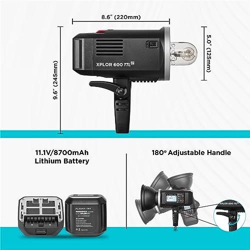 Flashpoint XPLOR 600 HSS TTL Battery-Powered Monolight with