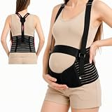 FORTNIXX Ceinture de grossesse 3 en 1 avec bretelles ajustables, bandeau de soutien, Support Abdominal Grossesse avec Bretelles Ajustables. Des le 3 mois jusqu'au post partum.
