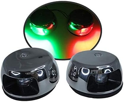 Miniatura 2 de Pactrade Marine Luces LED de estribor verde horizontal del puerto rojo de la navegación SS304