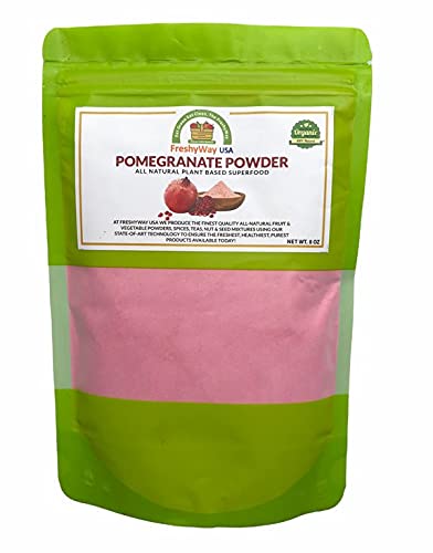 FreshyWay USA Pomegranate Powder (7 oz) â€“ Dried Pomegranate Powder â€“ 100% Organic and Natural â€“ Antioxidant Rich - Imported from India