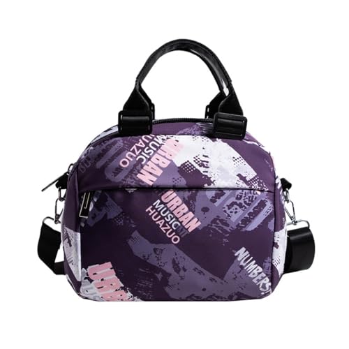 Sac à bandoulière violet pour femme avec poignée supérieure tendance