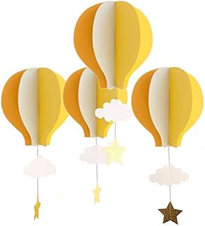 8 Pcs Large Size Hot Air Balloon 3D Paper Garland Hanging Decorations