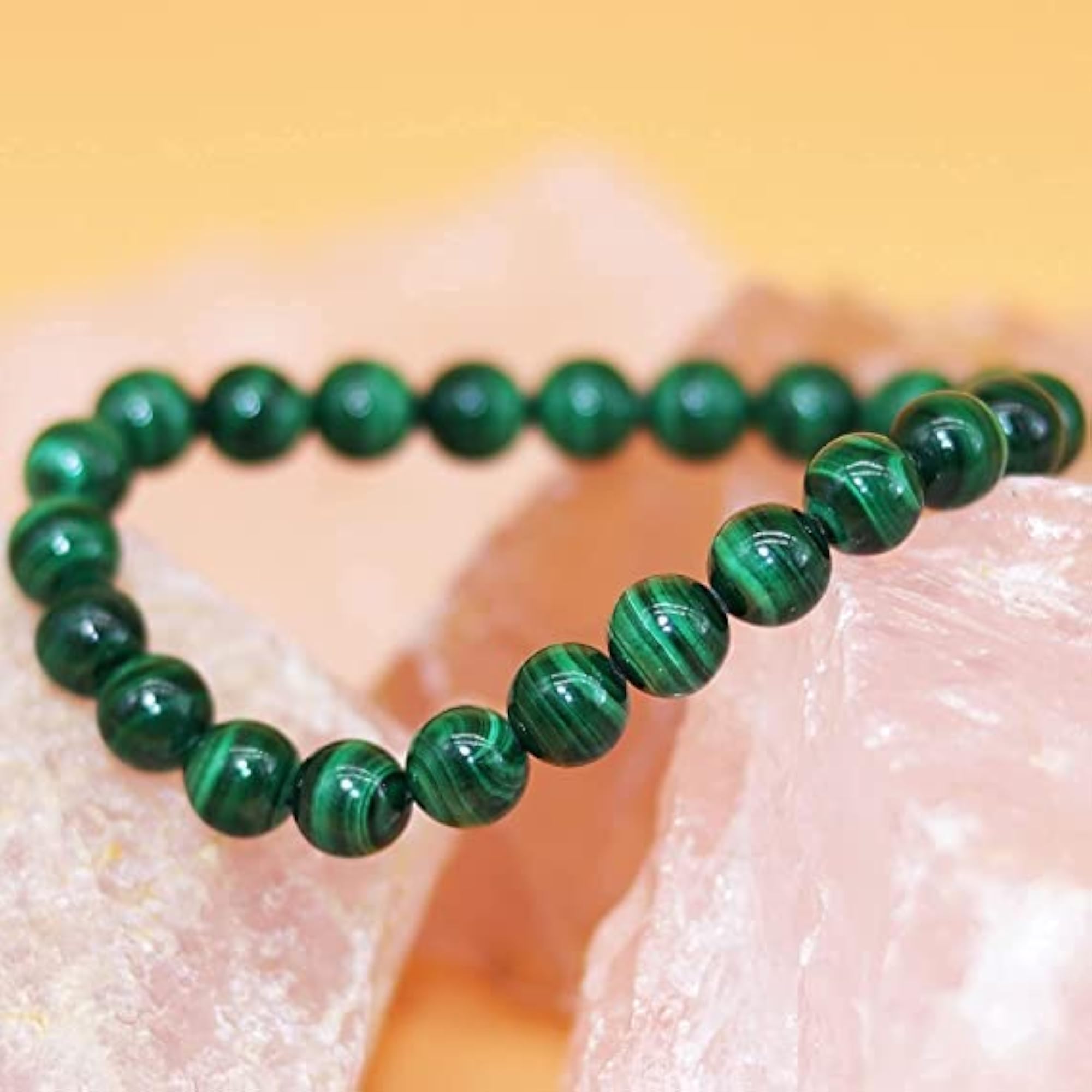 BLESSING CRYSTAL Natural Green Malachite Healing Bracelet