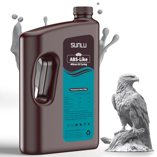 Image of SUNLU 4000G ABS-Like 3D Printer Resin, 405nm UV Curing Photopolymer Rapid 3D Resin for 2K 4K 6K 8K LCD /DLP /SLA 3D Printers, Non-Brittle & High Precision & Low Shrinkage, Grey 4KG