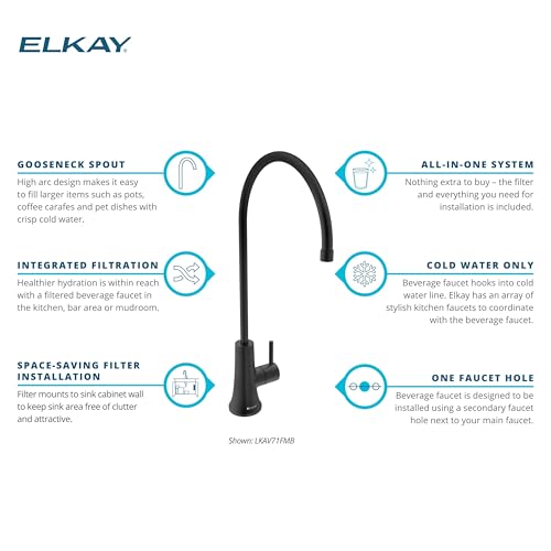 Image of Elkay Avado LKAV71MB Beverage Faucet with Filtered Drinking Water