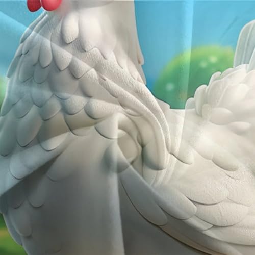 Parure de lit 3D Coq microfibre avec housse de couette et taie d'oreiller pour lit simple
