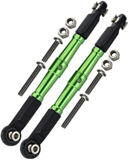 1/10 Baja Rey 4WD Desert Truck (LOS03008) Upgrade Parts Aluminum Front Turnbuckle For Steering - 1Pr Set Green