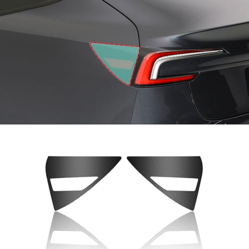 BETTERHUMZ Car Rear Tail Lamp Film for Tesla Model 3 Highland 2024 Model Y Juniper 2025 2026 TPU Rearlight Tint PPF Paint Protective Film Decor Sticker Car Exterior Accessories (Carbon Pattern)