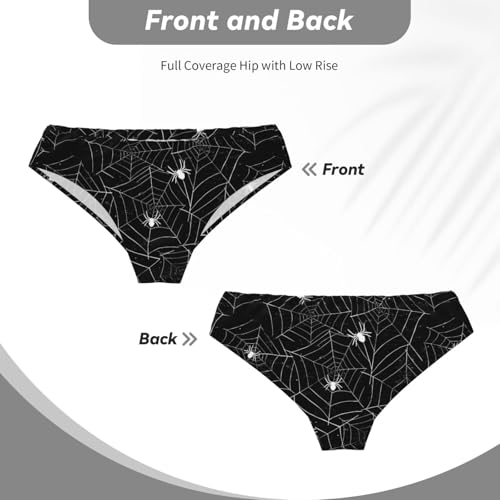 Men'S Triangle Briefs Halloween Black White Spiderwebs Soft Comfortable Underwear Panties Briefs Underwear For Men,4