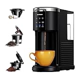 SHARDOR 3 in 1 Single Serve Coffee Maker for K Cup Pods & Ground Coffee & Teas, 6 to 14oz Brew Sizes