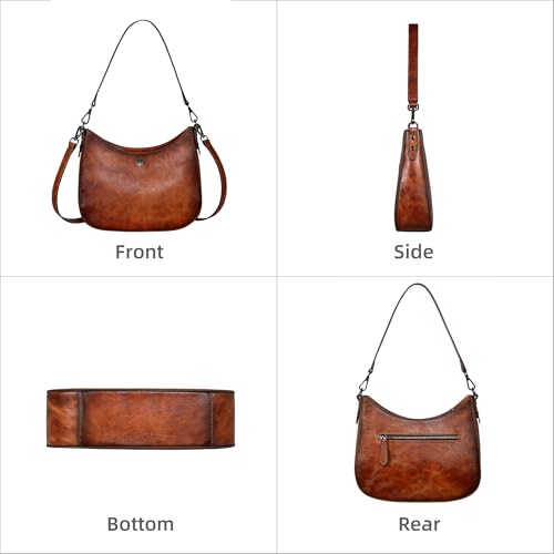 Iswee Shoulder Crescent Bag Crossbody Genuine Leather Purses for Women Handbags Trendy Satchel Designer Half Moon Pocketbooks4