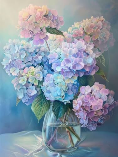 Pintura por números de flores acrílica para adultos 100x150cm lienzos sin marco salón moderno