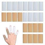TNJPSEK 24 Pcs Gel Finger Cots Protector, Silicone Finger Protector Sleeve Support, Waterproof Thumb Covers for Handicraft Typing Printing Painting Electronic Repair Construction Gardening (Open-End)