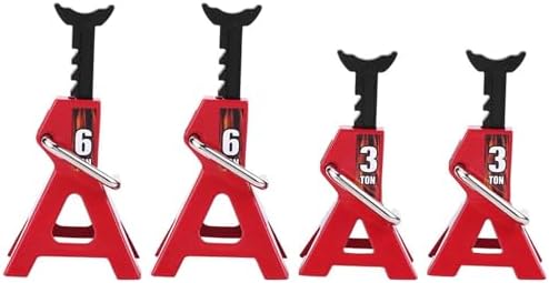 Simulation Metal Jack Stands Toy for D90 SCX10, 4-Piece 1/10 Scale Crawler Car Simulation Accessories