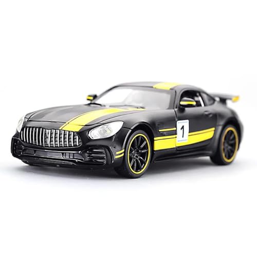 Image of 1:32 AMG GTR Toy Car Die Cast Metal Toy Car for Kids Light Soun Pull Back Openable Door