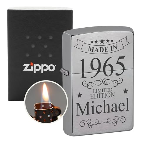 Zippo Feuerzeug mit Gravur - personalisiertes Zippo mit Gravur - Vatertagsgeschenke für Papa - Geburtstagsgeschenk für Männer/personalisiert Männertagsgeschenke - Geschenk für Männer