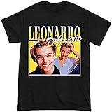 Leonardo Dicaprio T-Shirt Black Graphic Unisex Tee Shirt 3XL