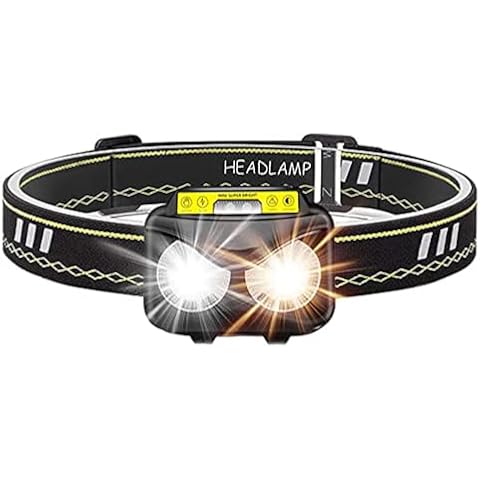 LETOUR Rechargeable Sensor Head Light 2000LM 1200mAh 180°Adjustable 6Mode Hands Free Flashlight Headlamp Waterproof for Running, Camping, Hunting, Cycling, Emergency(LT-OWL) Cover