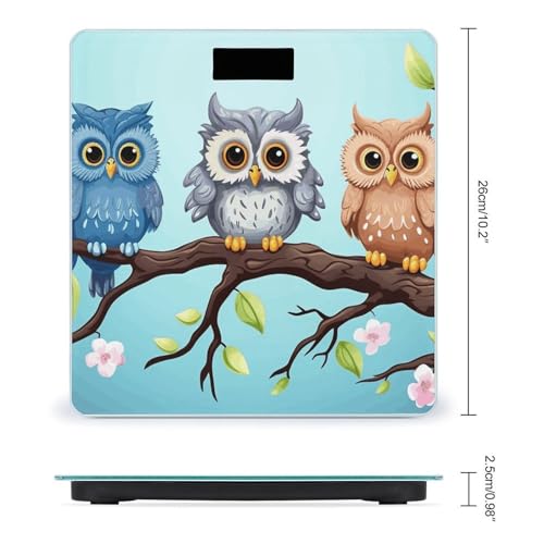 Báscula digital LZQPOEAS con pantalla LCD para baño miniatura 2