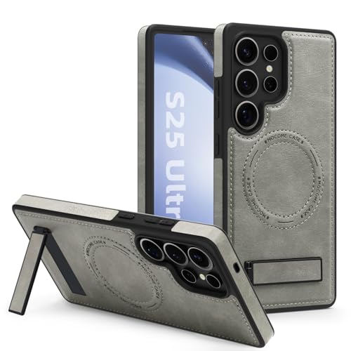 Image of Lunivop for Samsung Galaxy s25 Ultra Case PU Leather 6.9 inch Grey