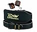 EVO Fitness 15.2cm Vera Pelle Sollevamento Pesi Palestra Cinture Supporto Schiena Wraps - Nero, Medium