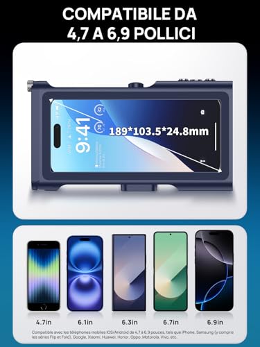 Coque plongée IPX8 compatible Bluetooth avec housse sous-marine - 3