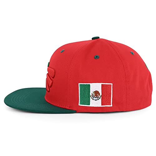 Image of Hecho En Mexico Eagle 3D Embroidered Flat Bill Snapback Cap