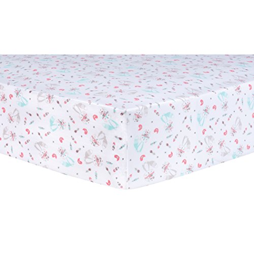 Trend Lab Fox and Flowers Fitted Crib Sheet, Multi