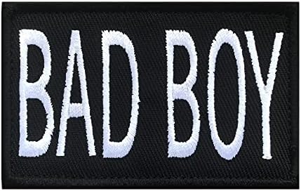 Antrix Bad Boy Patch, Tactical Funny Embroidered Applique Fastener Hook & Loop Bad Boy Emblem Badge Patch for Backpack Caps Hat Vest School Bag Uniform Work Clothes Kids Adult Dogs Animals image 2