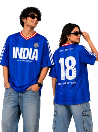 Image of Pump'd Cricket Jersey for Men - Unisex Oversized Round Neck Jersey Tshirt | Graphic Tees | Supreme Comfort | Effortless Style Oversized T Shirt for Men & Women | Addition | 2026