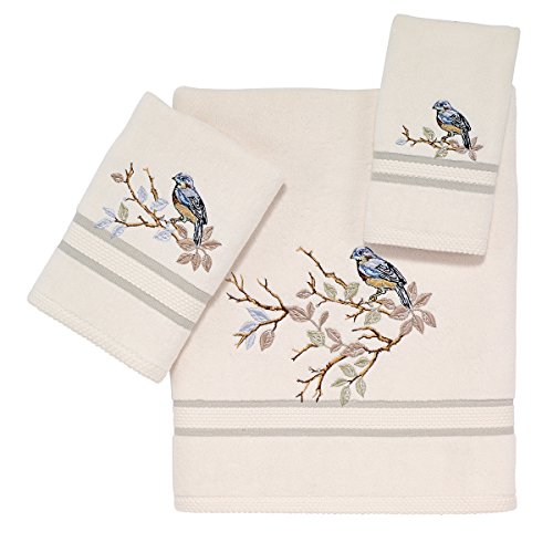 Avanti Linens Love Nest Collection, 3 Piece Towel Set, Ivory