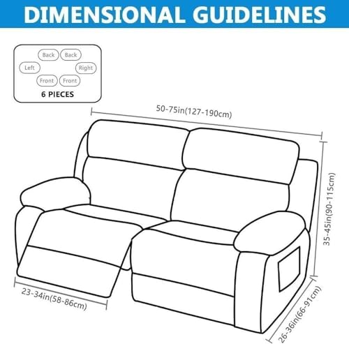 Funda for silla reclinable con bolsillo lateral para proteger tu sofá relax 7