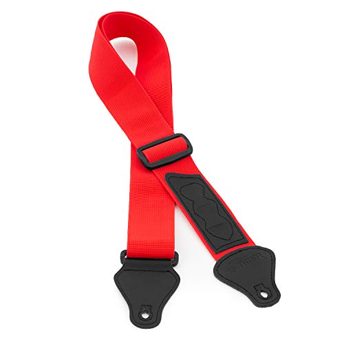 TIGER UAC4-RD Sangle de Ukulele pour Ukes Soprano, Concert, Tenor et Baritone avec porte plectre – Rouge - Les Beatles, Paul McCartney, John Lennon, RIngo Starr, George Harrison TIGER UAC4-RD Sangle de Ukulele pour Ukes Soprano, Concert, Tenor et Baritone avec porte plectre - Rouge – Image 3