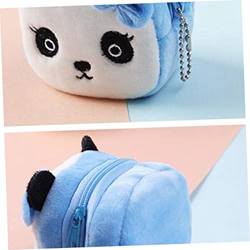 Beaupretty 4pcs Cute Cartoon Coin Pouch for Small Plush Wallets Multifunctional Change Holder with Rabbit Strawberry for Daily Use School Shopping3