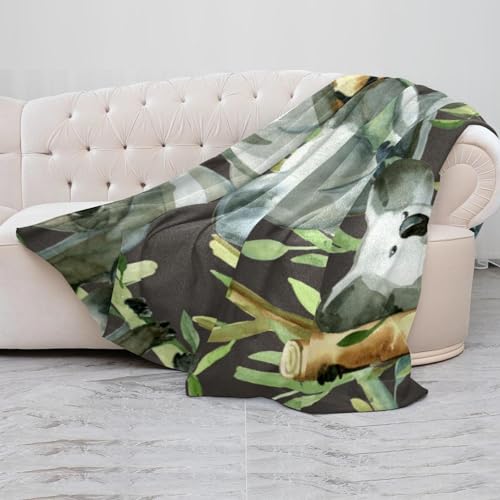 Plaid en microfibre de qualité supérieure gris aquarelle pour lit et sofa - 5