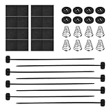 TOBENBONE 2 Sets Radiator Fan Zip Ties, Cooler Tie Down Kit, Electric Fan Mounting Kit, Universal Transmission Cooling Mount Hold Down Fan Ties Straps Clips Installation Accessories for Car Vehicle