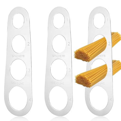 3 Stück Spaghetti Portionierer, die italienische messskala für edelstahl und die kochgeräte für die küche, messgeräte und restaurants.