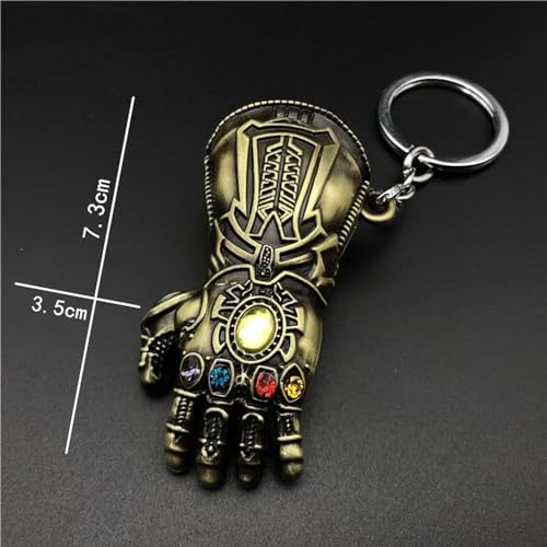 Image of Yaa Catchy Avengers Thanos hand with all Infinity Stone Gauntlet and Double-Bladed Sword KeyChain Key ring best Gift for (Thanos Lovers) Keychains