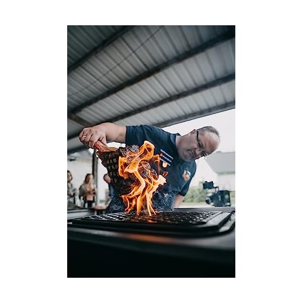 SEVERIN SEVO GTS Elektrogrill mit Deckel und Untergestell für drinnen und draußen, Standgrill mit schnellem Grillstart bis 500 °C, Balkon Grill mit Slow Cooking Option, Edelstahl/Schwarz, PG 8107 – Bild 6