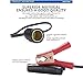 BESTEK 12V 24V Extension Cord Plug Socket with Battery Clamp, 3.9ft/1.2m 16AWG Battery Clip-On Car Cigarette Lighter Adapter