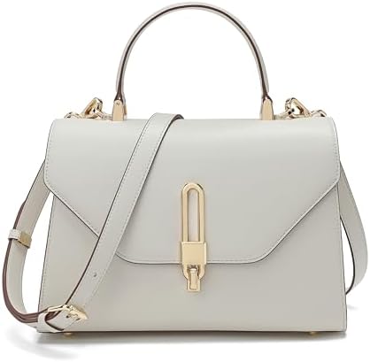 Top Handle Bag Fashion Leather Satchel Bag for Ladies, Zipper Poc...