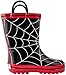 Favorite Characters Boy's Spiderman Rain Boots (Toddler/Little Kid), Black, 7