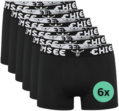 Chiemsee Boxershorts Herren 2 Farben S-4XL I 6er Set I Baumwolle | Kurze Unterhosen mit elastischem Bund I atmungsaktiv I Regular Fit
