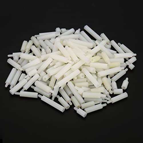 PATIKIL M3 Standoff Schrauben Set - 40 Teile Nylon Abstandshalter 25+6mm Für PCB
