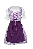 Kindertrachtenkleid MS-Trachten 3 teiliges Kinder Dirndl lilakariert 164
