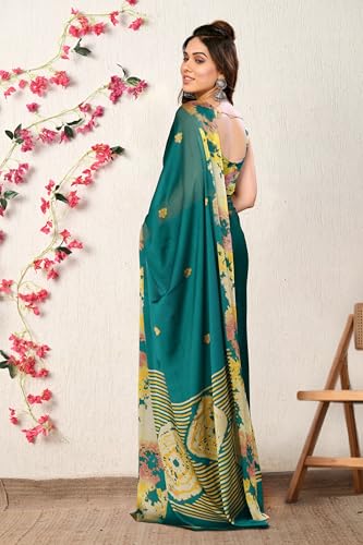 Image of MIRCHI FASHION Saree for Woman Chiffon Tie Dye Printed | Lightweight Daily Wear Women's Sari with Unstitched Blouse Piece (Available in 10 Colors)