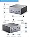 TOTU USB-C 4K@30Hz Triple Display Docking Station with Charging Support for Macbook Pro & Windows USB 3.1 Gen2 Type C Systems (2 HDMI,DP,7 USB Ports, 60W USB PD), MacOS only Support Mirror Mode